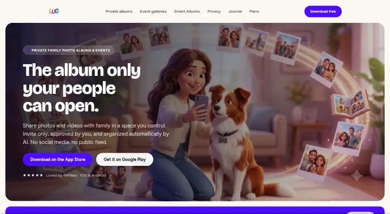 The We homepage