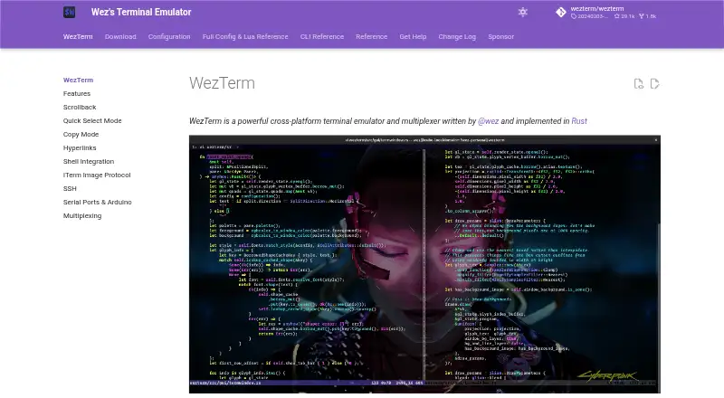 The WezTerm homepage