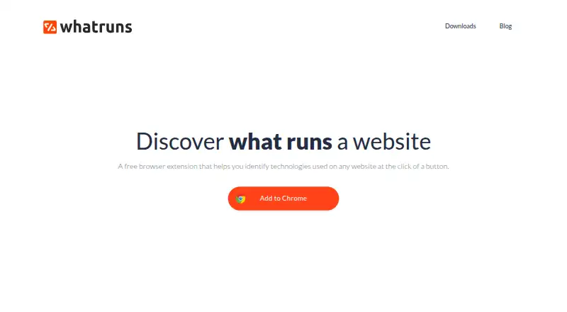 The WhatRuns homepage