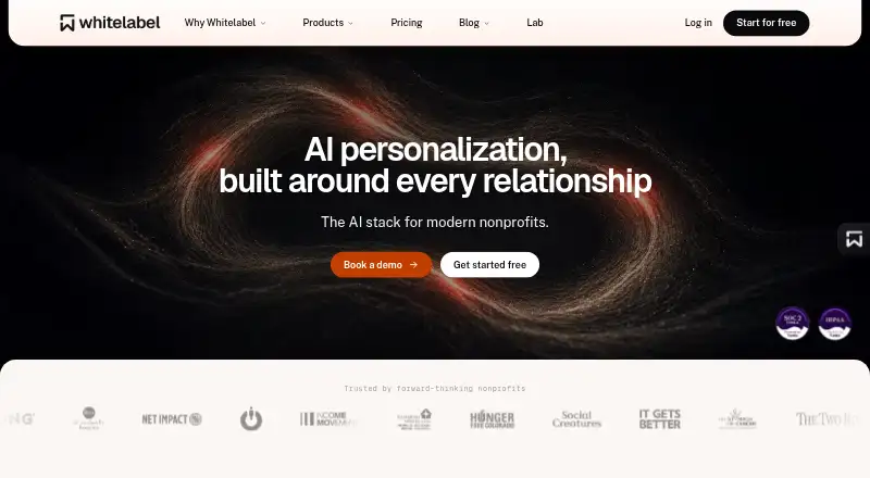 The Whitelabel homepage
