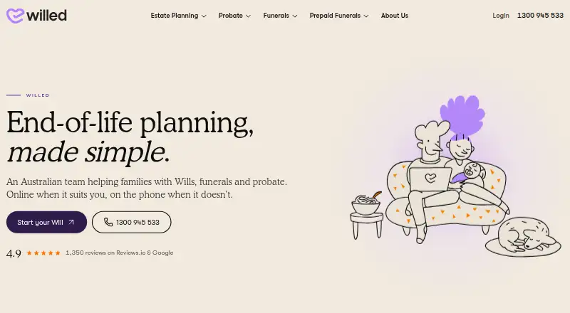The Willed homepage