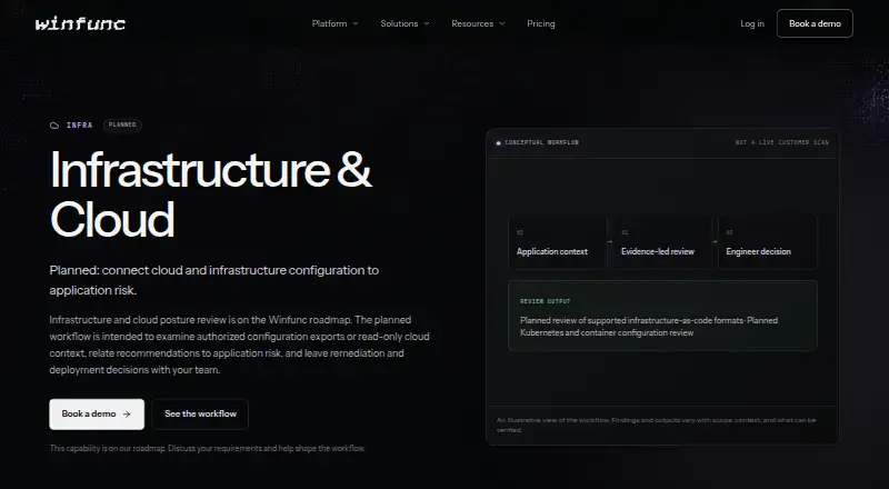 The Winfunc Infrastructure Scanner homepage