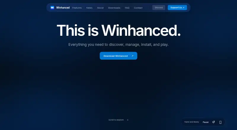 The Winhanced homepage