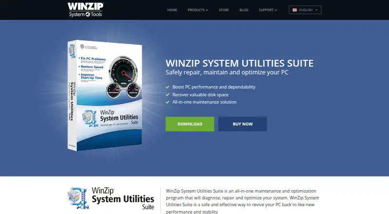The WinZip System Utilities Suite homepage