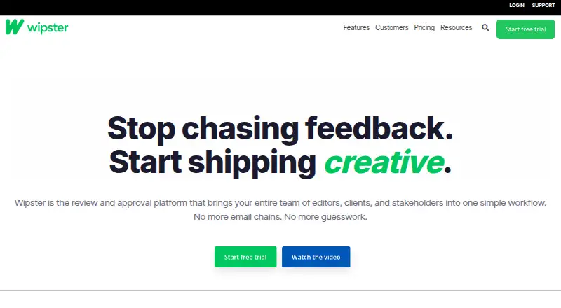 The Wipster homepage