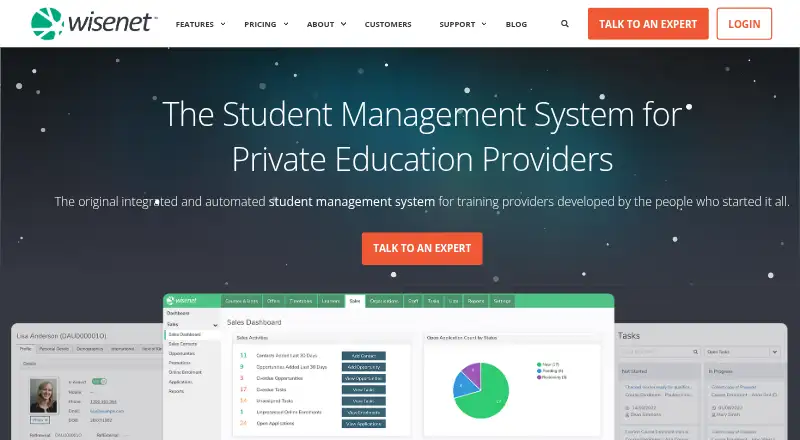 The Wisenet homepage