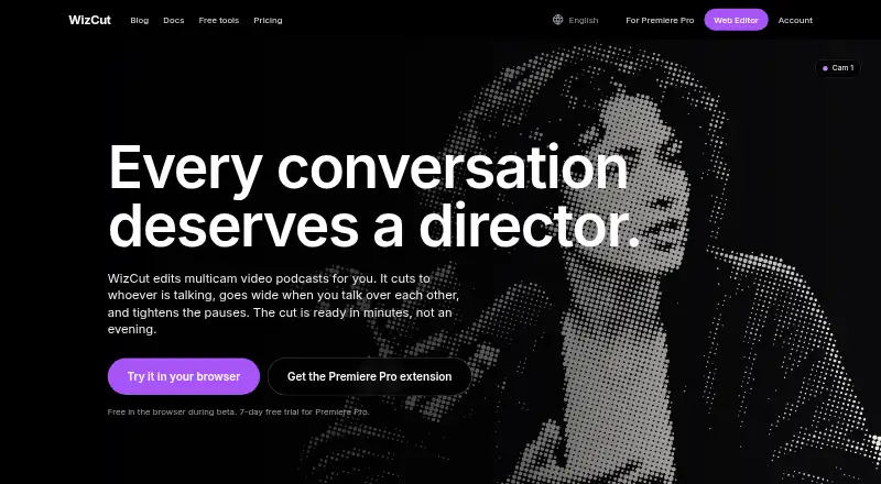 The WizCut homepage