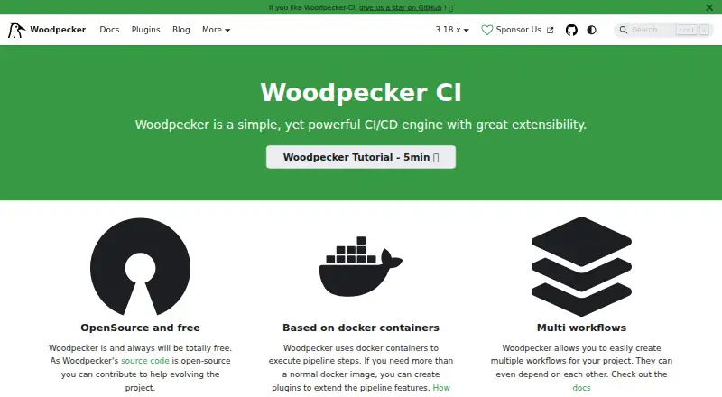 The Woodpecker CI homepage