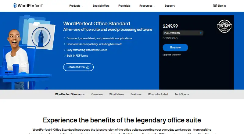 The Corel Presentations homepage