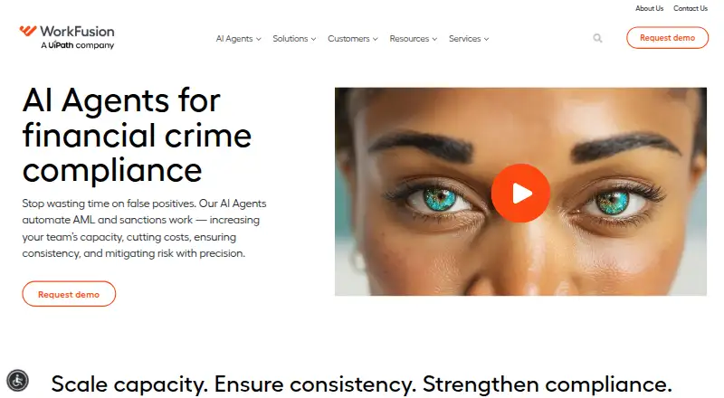 The WorkFusion homepage