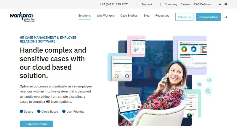 The Workpro HR homepage
