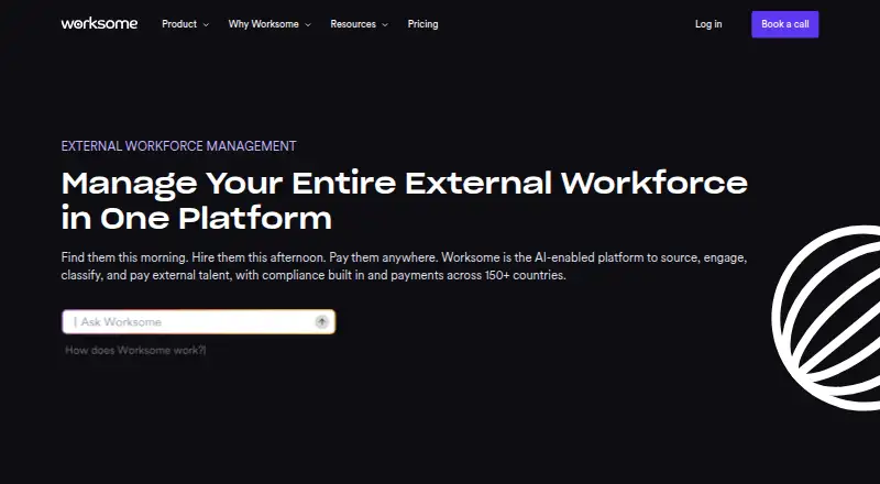 The Worksome homepage
