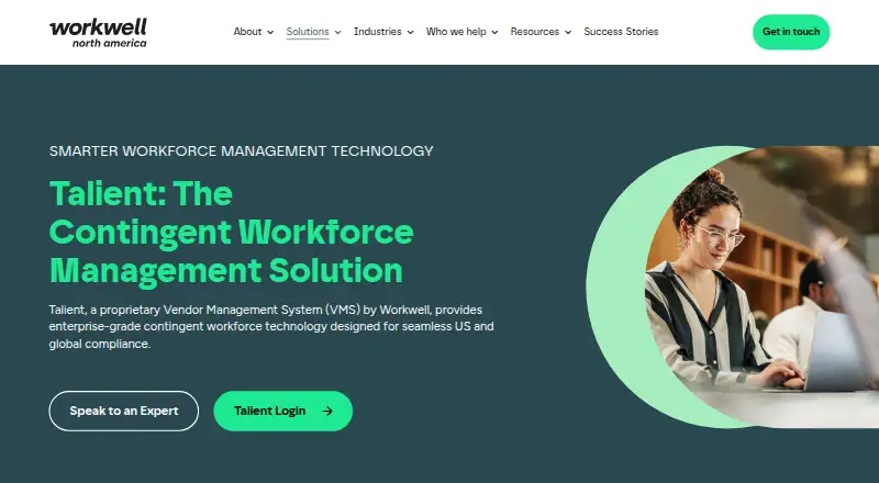 The Talient homepage