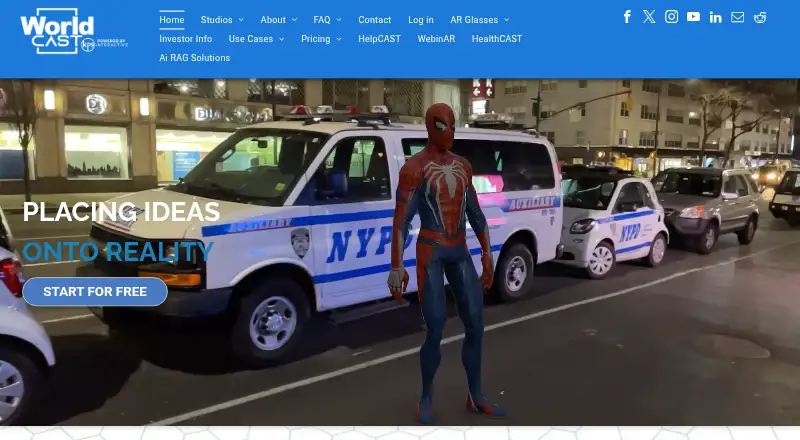 The WorldCAST homepage