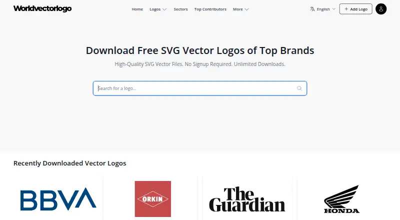 The Worldvectorlogo homepage