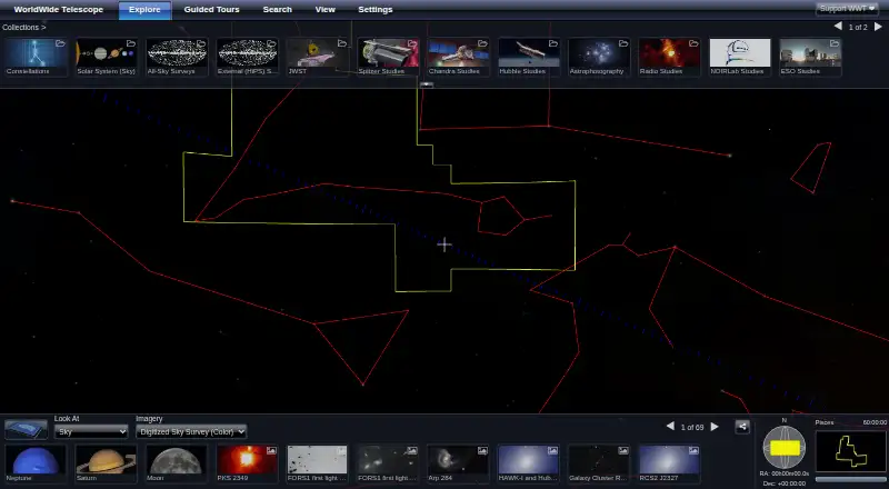 The WorldWide Telescope homepage