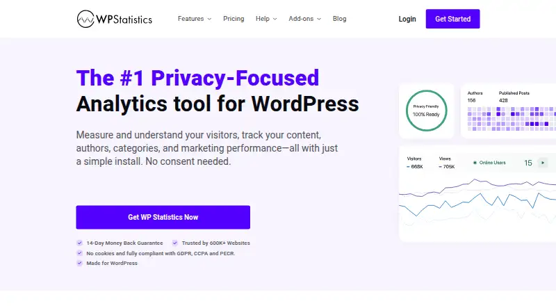 The WP Statistics homepage