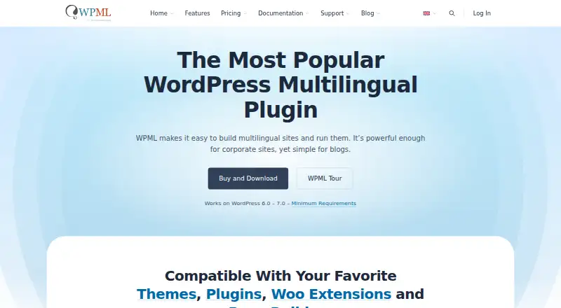 The WPML homepage