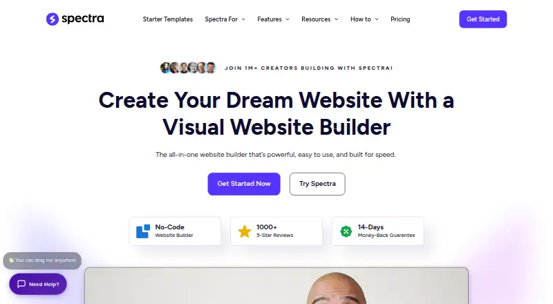 The Spectra homepage