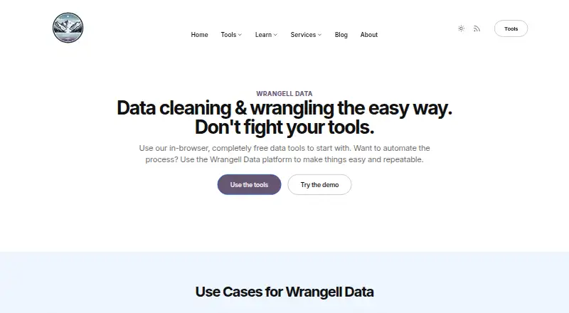 The Wrangell Data homepage