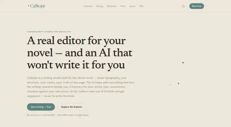 The Calliope homepage