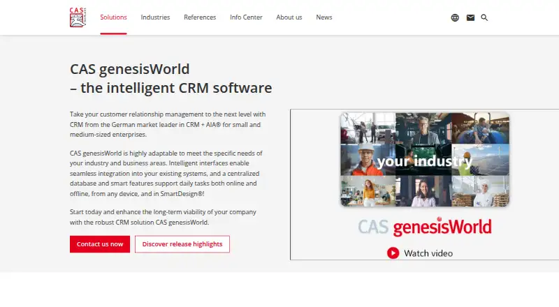 The CAS genesisWorld homepage