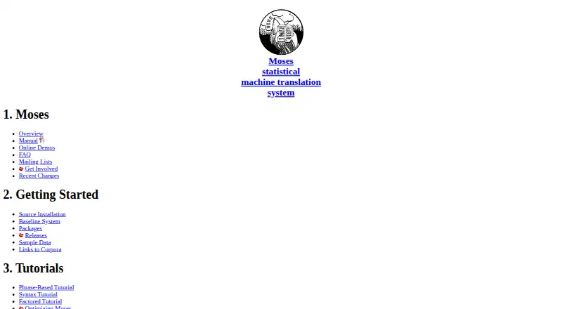 The Moses Statistical Machine Translation homepage