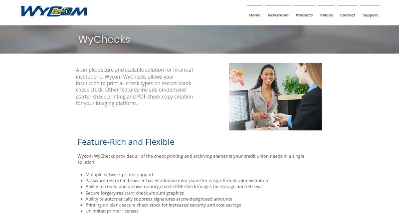 The WyChecks homepage