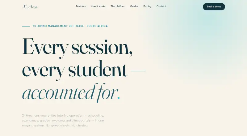 The X-Area homepage