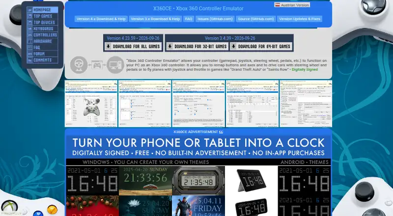The Xbox 360 Controller Emulator homepage