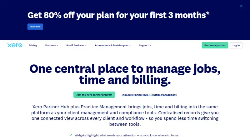The Xero Practice Manager homepage