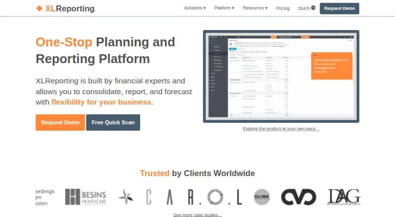 The XLReporting homepage