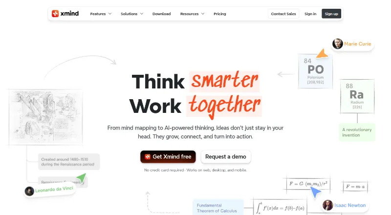 The Xmind homepage