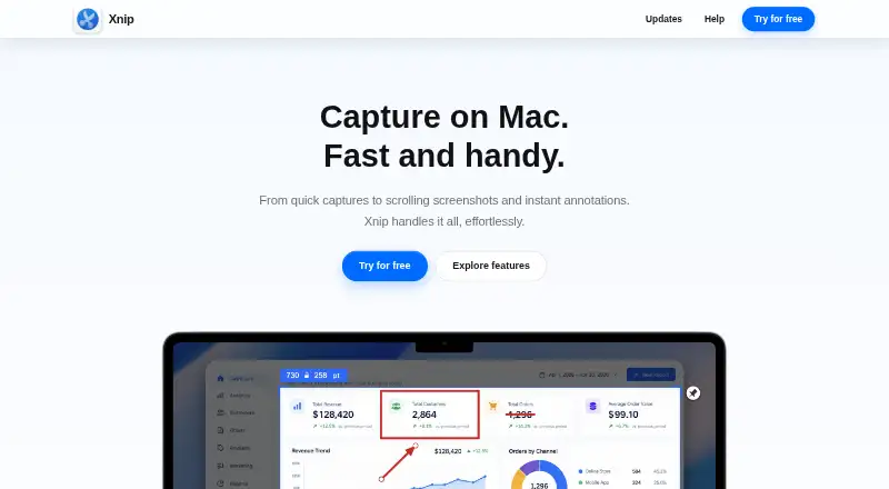 The Xnip homepage