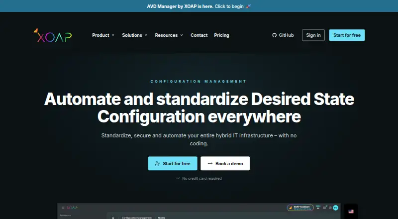 The config.XO homepage