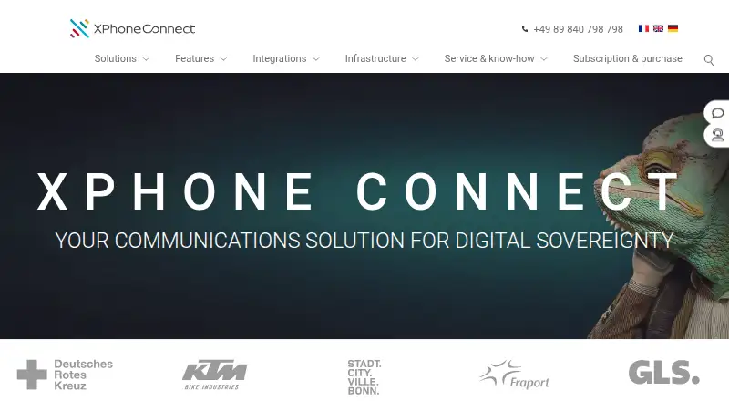 The XPhone Connect homepage