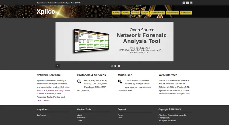 The Xplico homepage