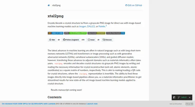 The xtal2png homepage