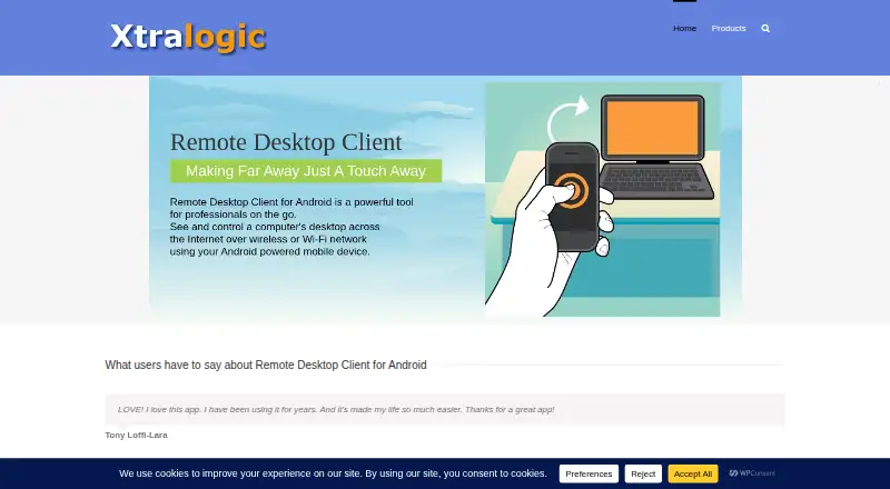 The Xtralogic RDP Client for Chrome homepage