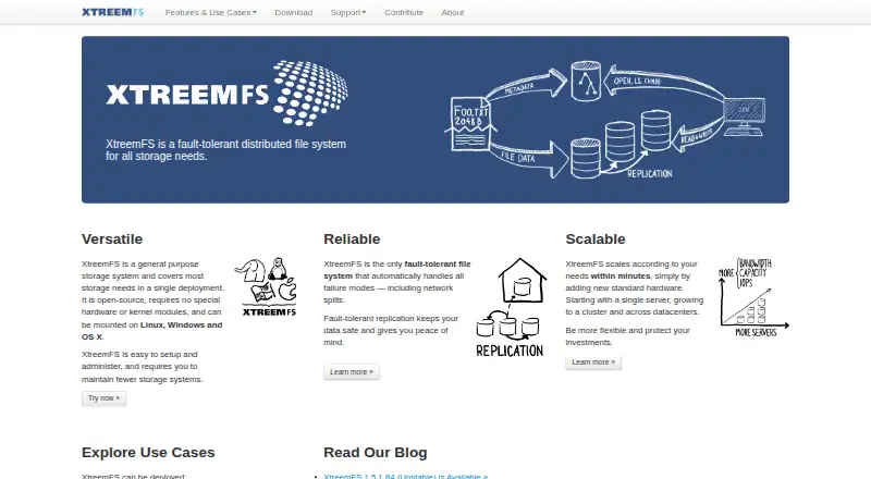 The XtreemFS homepage