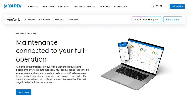 The Maintenance IQ homepage