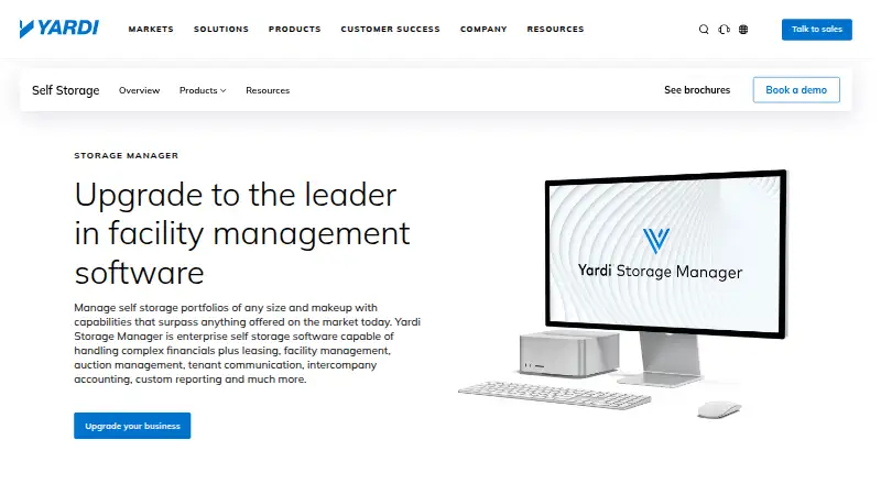 The Yardi Storage Manager homepage
