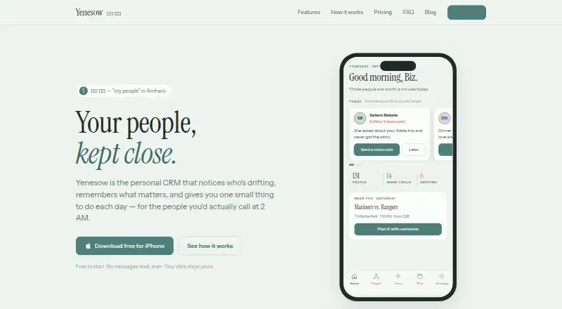The Yenesow homepage
