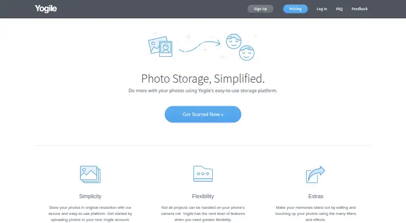 The Yogile homepage