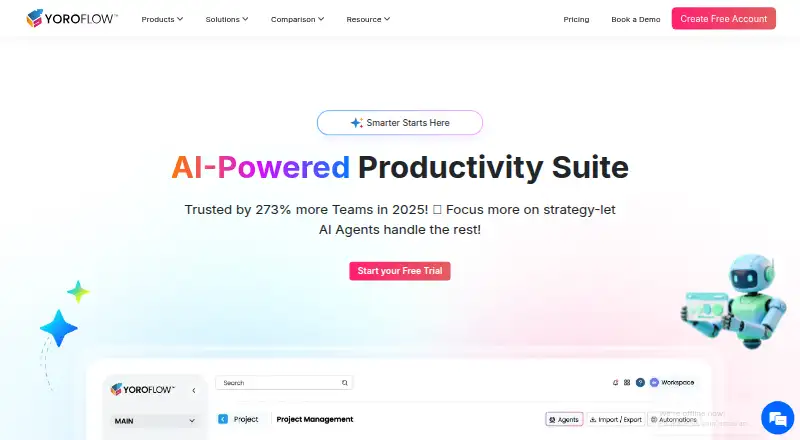The Yoroflow homepage