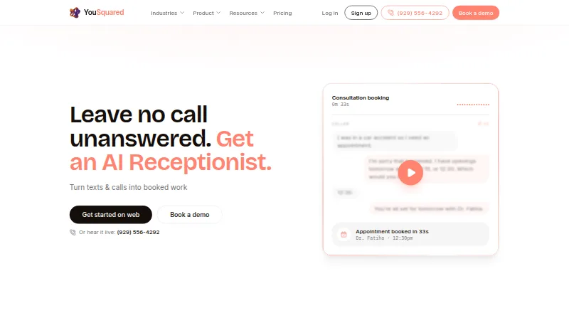 The YouSquared homepage