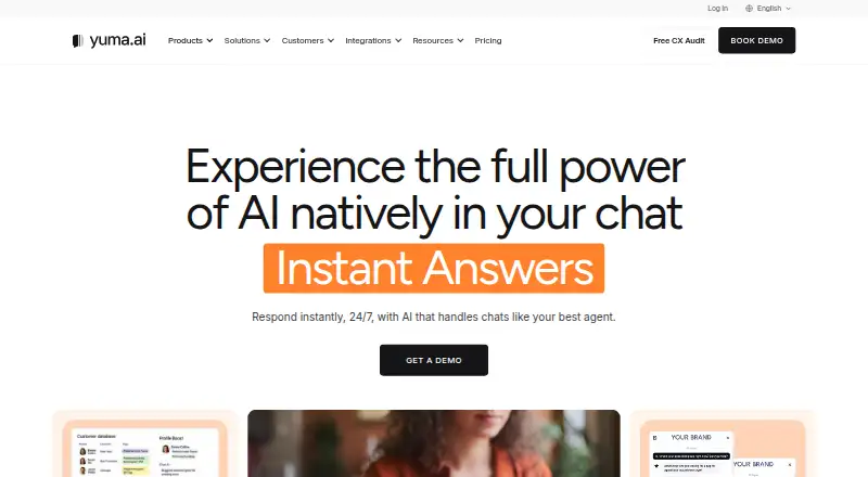 The Yuma AI homepage