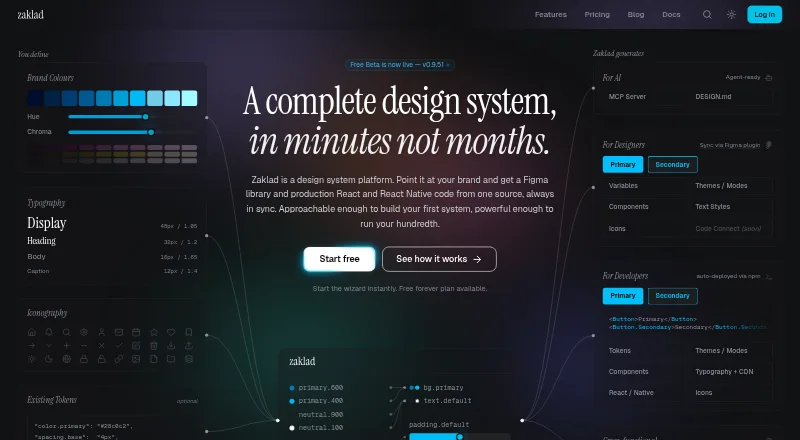 The Zaklad homepage