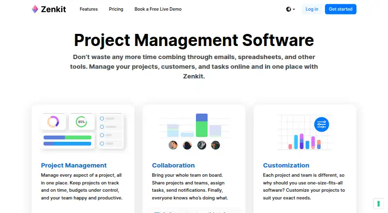 The Zenkit Projects homepage