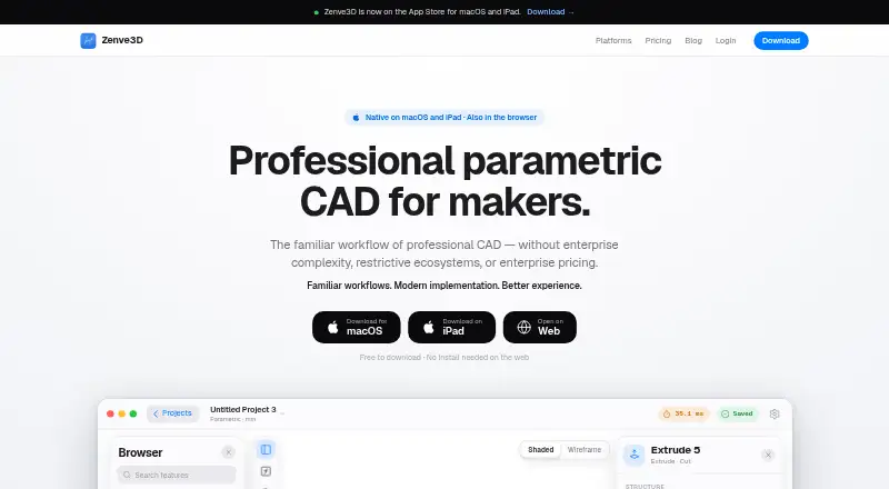The Zenve3D homepage